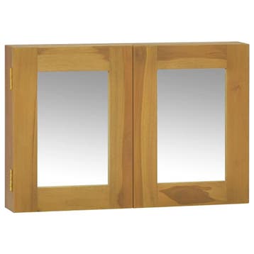vidaXL Spiegelkast 60x10x40 cm massief teakhout, Verzenden, Nieuw