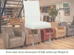 Leren eetkamerstoel Real - Hermes Bianco (gebroken wit) -, Huis en Inrichting, Stoelen, Wit, Nieuw, Ophalen of Verzenden, Eén