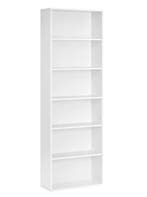 Witte Boekenkast – 6 Planken, Scandinavisch en Compact, Verzenden, Nieuw