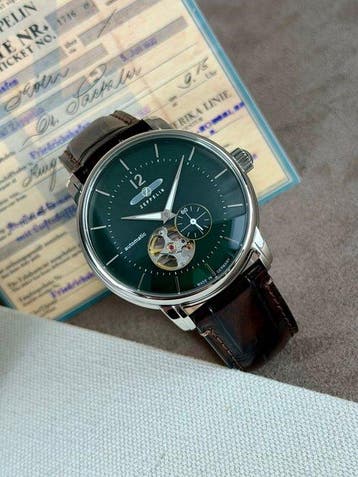 Zeppelin - Automatic - Bodensee Open Heart Green - Z81664, Nieuw