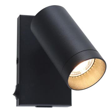 Moderne wandspot zwart, Nadi, met schakelaar, Ophalen of Verzenden, Nieuw