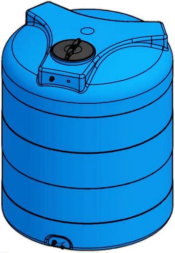 Ldpe Elbi tank vat type cv-3.000 liter, Ø 1450 mm,, Verzenden, Nieuw