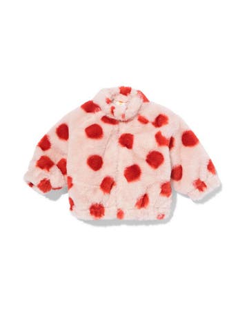 HEMA Babyjas bomberjack imitatiebont stippen roze, Verzenden, Nieuw