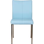 Leren eetkamerstoel Basic - Toledo Sky Blue (lichtblauw) -, Huis en Inrichting, Ophalen of Verzenden, Nieuw, Leer, Modern