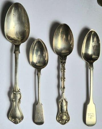 Rare Silver Lot. Sterling spoons. Irish, English, U.S.A. -