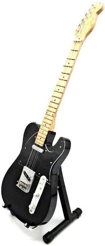 Miniatuur replica Fender Telecaster gitaar - Johnny Hallyday, Ophalen of Verzenden, Nieuw, Pop, Beeldje of Miniatuur