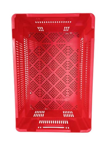 Nestbare Stapelkrat, 600x400x350 mm, euronorm, rood, Ophalen of Verzenden