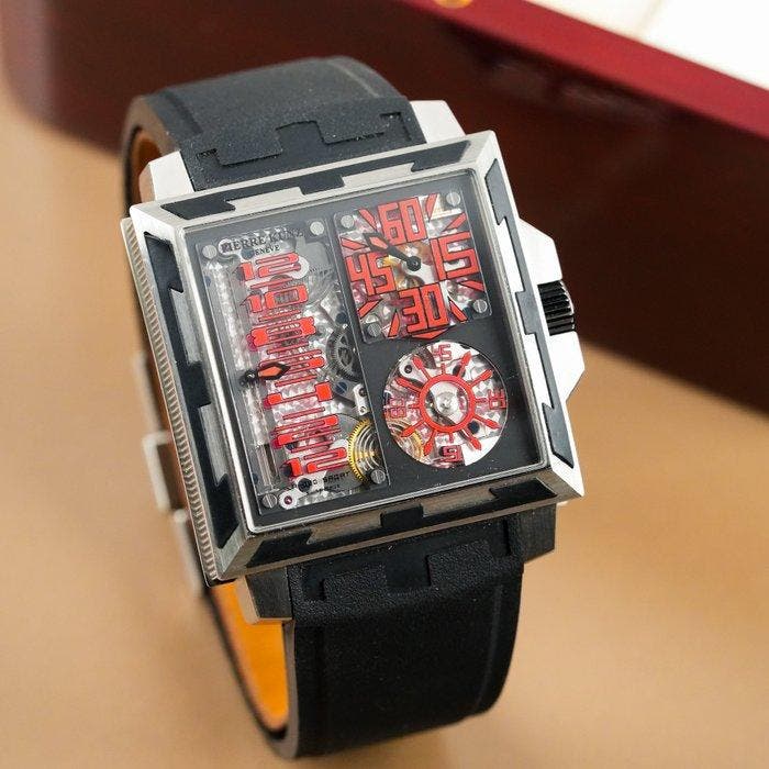 Pierre Kunz - Spirit Of Challenge R 020 Vertigo Skeleton -, Sieraden, Tassen en Uiterlijk, Horloges | Heren