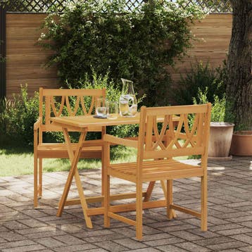 vidaXL Tuinstoelen 2 st Naturel Massief Acaciahout, Tuin en Terras, Tuinstoelen, Verzenden, Nieuw