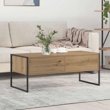 vidaXL Salontafel Ambachtelijk eiken 100 x 46 x 40 cm, Huis en Inrichting, Verzenden, Nieuw, Overige houtsoorten, Minder dan 50 cm