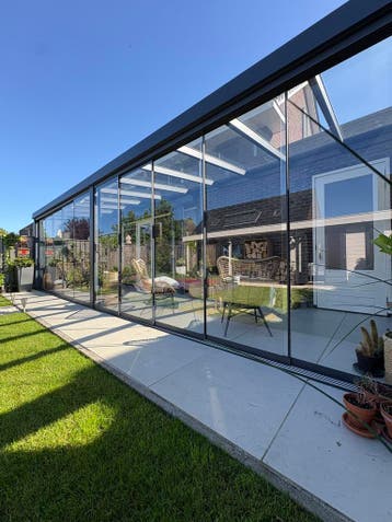 Glazen schuifwanden Overkapping/Veranda/Serre, Ophalen, Nieuw