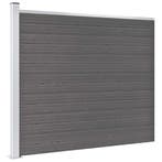 vidaXL Schuttingpaneel 175x146 cm HKC grijs, Verzenden, Nieuw, Kunststof, 1 tot 2 meter
