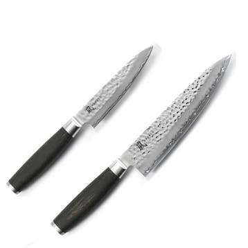 Yaxell Taishi – 2-delige Messenset – Koksmes 20 cm & Uni, Ophalen of Verzenden, Nieuw, Hout