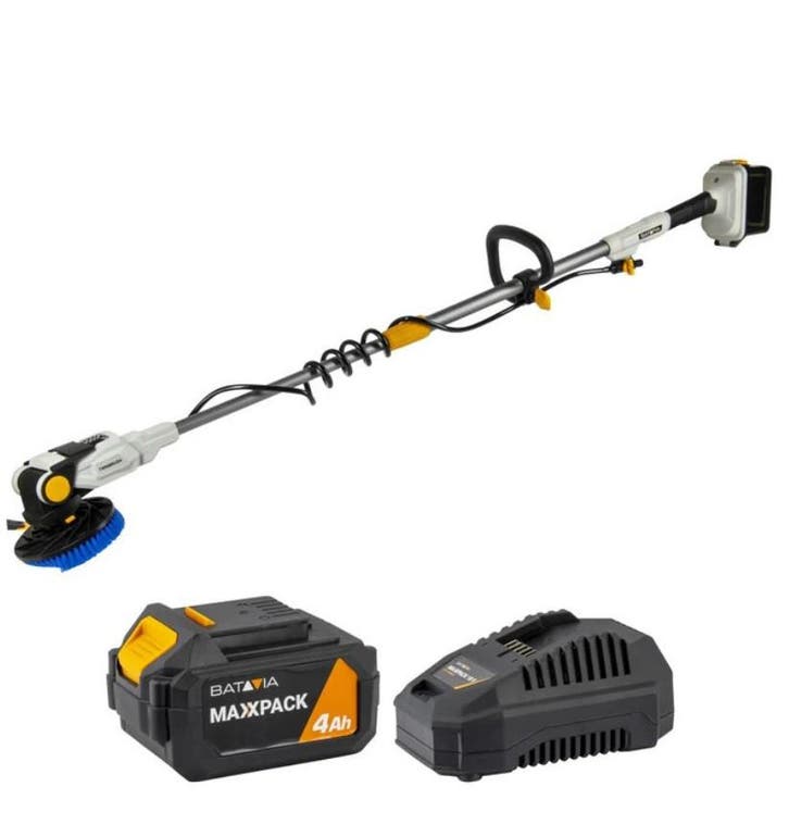 Batavia Twin Brush 18V - met borstel, lader en 4Ah accu, Watersport en Boten, Accessoires en Onderhoud, Nieuw, Ophalen of Verzenden