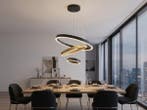 Veiling - Hanglamp Zand Zwart en Goud Trio Ring 60W LED CCT, Nieuw
