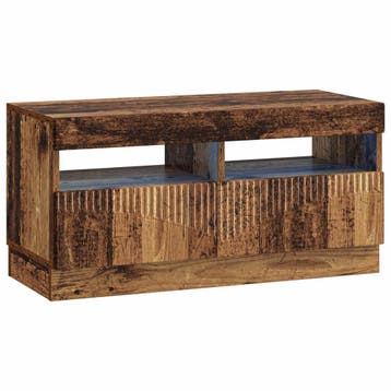 vidaXL LED tv-meubel Oud hout Bewerkt hout, Minder dan 50 cm, Verzenden, Nieuw, Minder dan 100 cm