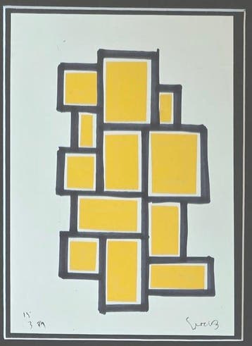 Siep Van Den Berg (1913-1998) - geometrische compositie in
