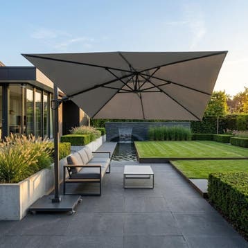 Challenger T2 premium zweefparasol 300x300 cm manhattan, Tuin en Terras, Ophalen of Verzenden, Nieuw