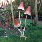 sculptuur, Decorative Garden Picker, Mushrooms - 67 cm -
