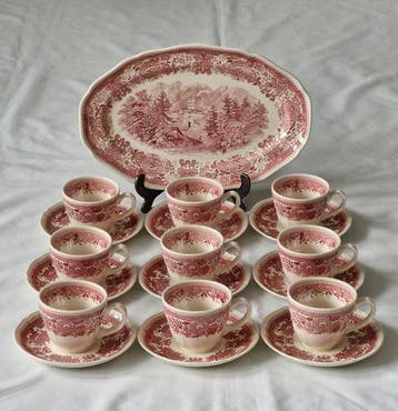 Villeroy & Boch - Koffieservies (19) - Burgenland, Rood -