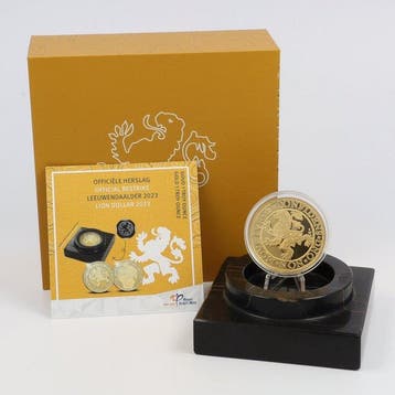 Nederland. 2023 - Leeuwendaalder - Officiële Herslag 1 Oz, Postzegels en Munten