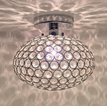 Plafondlamp - Vintage Space Age Lamp - Kristal