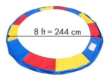 Trampoline Cover 244cm | PVC PE | Beste Prijs, Accu, Nieuw, Ophalen of Verzenden, 50 cm of meer
