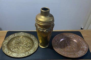 Openhaard accessoire (3) - Messing, Koper - WMF Vaas & 2