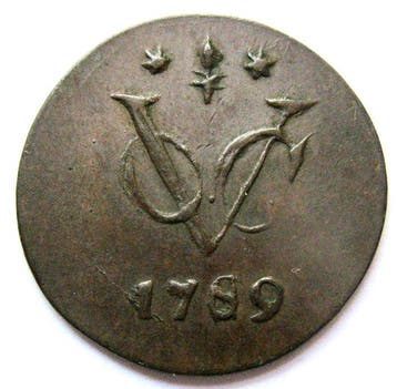 Nederlands-Indië. 1/2 VOC Duit 1789 Gelderland - Kwaliteit