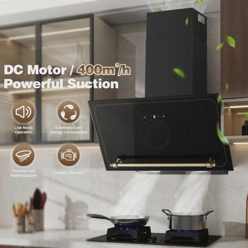 60cm Wandafzuigkap met 400m³/h, A+++ Energie, LED, Dubbel Fi, Verzenden, Nieuw