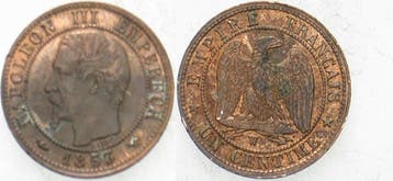1 Centimes 1853 W Lille Frankreich Napoleon Iii 1852-1870, Verzenden