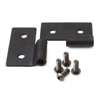Rampage 1976-1983 Jeep CJ5 Lower Door Hinge Brackets - Black, Ophalen of Verzenden