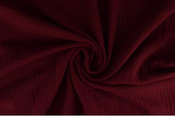 10 meter mousseline stof - Bordeaux rood - Double gauze, Overige materialen, 120 cm of meer, Ophalen of Verzenden, Rood