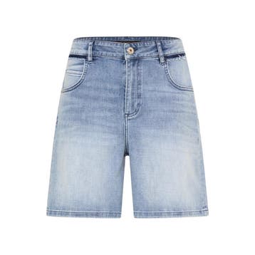 Marc Aurel • blauwe denim short • 36, Kleding | Dames, Marc Aurel, Nieuw, Maat 36 (S), Verzenden