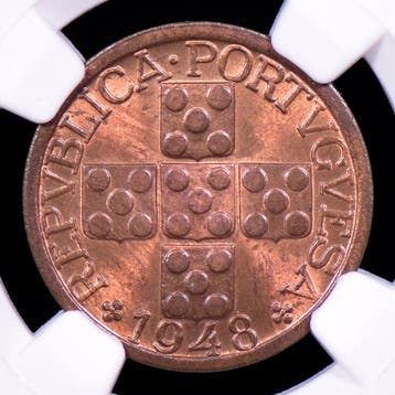 Portugees Timor. Republic. 10 Avos 1948 - NGC - MS 64, Postzegels en Munten