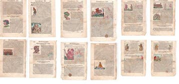 Sebastian Munster, 1560 - Eccezionale collezione di 7 fogli