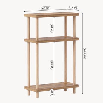 Staand rek Nampernu 62x40x18 cm met deur opbergvakken houtkl, Verzenden, Nieuw