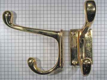 Hoed en jashaak messing, Huis en Inrichting, Woonaccessoires | Kapstokken, Verzenden, Nieuw