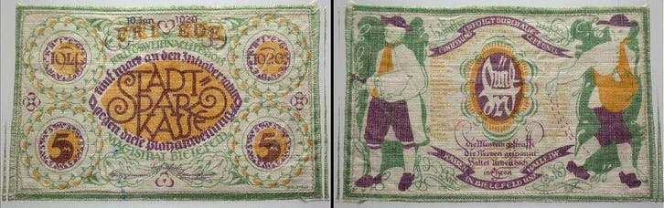 5 Mark 10 1 1920 Stadtsparkasse Bielefeld, Postzegels en Munten, Munten | Nederland, Verzenden