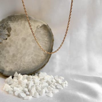 Roségouden anker schakelketting, Ophalen of Verzenden, Gebruikt, Goud, Goud
