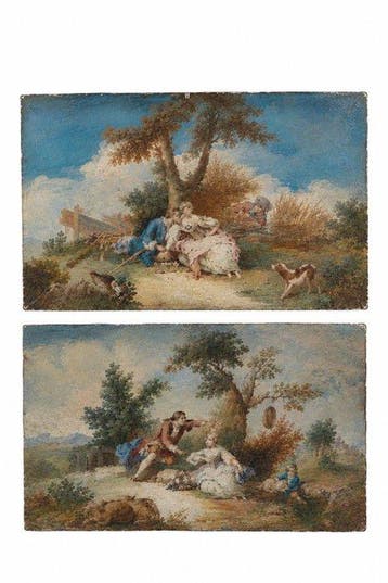 Europese school (XIX) - Scene galanti