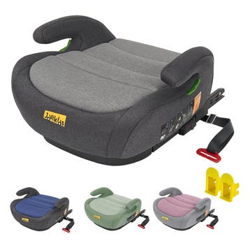 Zitverhoger isofix - Stoelverhoger auto - 6-12 jaar - Zwart, Verzenden, Zo goed als nieuw