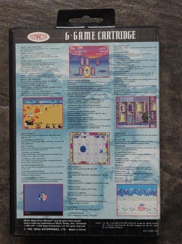 6-game cartridge (Sega MegaDrive tweedehands game), Ophalen of Verzenden, Zo goed als nieuw