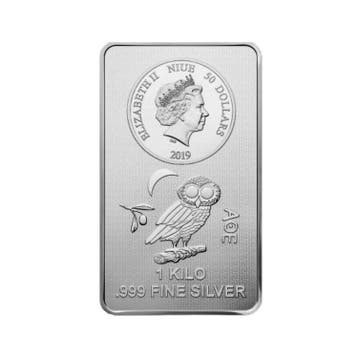 1 kilo zilveren Athenian Owl muntbaar, Verzenden
