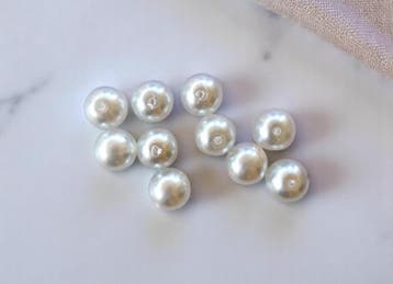 15 x Transparante DQ Glasparel – 10 mm – Kleur Off White, Ophalen of Verzenden, Nieuw, Kraal