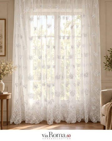 VIA ROMA 60 - Gordijn Via Roma, 60 – DESIREE TULLE – Wit met