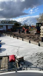 Kunststof Steenschotten Gebruikte 145x115x5 incl BTW, Tuin en Terras, Verzenden, Gebruikt, Kunststof