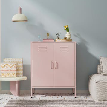 Dressoir | Lockerkast | Opbergkast | 80x40x100cm | Roze, Huis en Inrichting, Kasten | Dressoirs, Verzenden, Nieuw