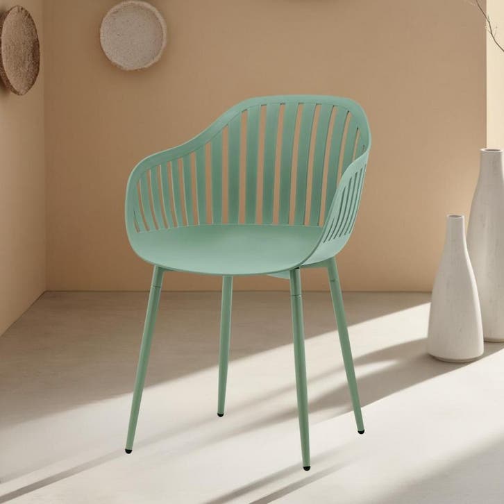 Eetkamerstoel  Kunststof Groen - Kuipstoel Groen - Stoel, Huis en Inrichting, Stoelen, Nieuw, Ophalen of Verzenden