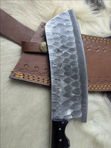 handcrafted Damascus Gut Hook - Keukenmes - Staal - Japan -